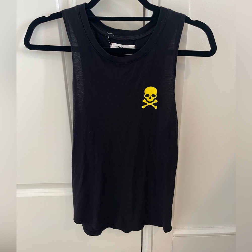 Soulcycle Black Yellow Clarendon Tank Top